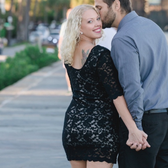 Nella Fantasia Dresses & Skirts - Black Lace Mini Dress